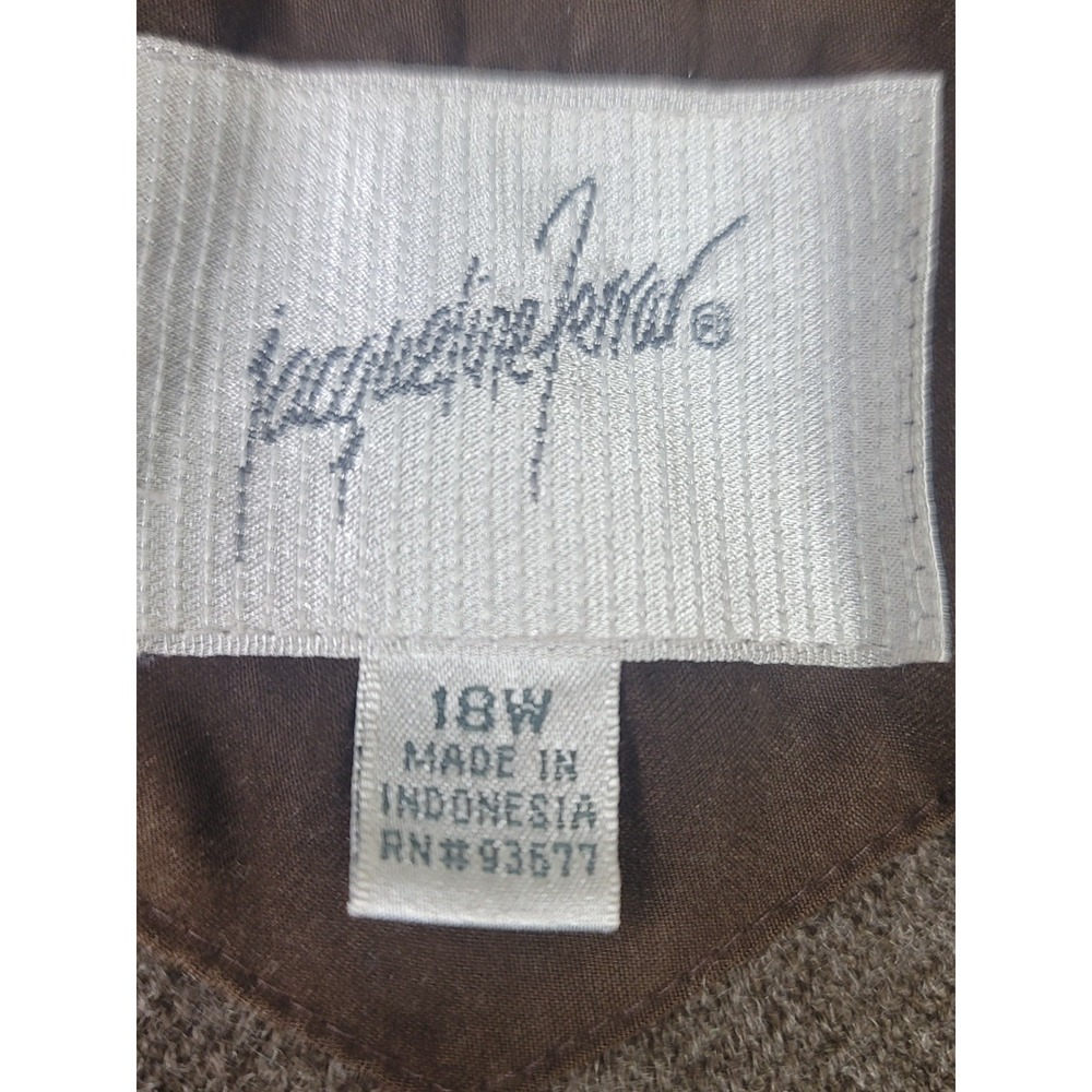 Jacqueline Ferrar Women 18W Brown Trench Coat Long Winter Liner Y2K DarkAcademia - Picture 5 of 10